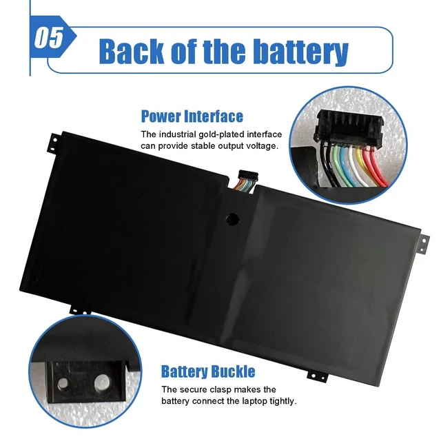 Alt view image 6 of 6 - L15M4PC1 Laptop Battery Replace for Lenovo Yoga 710 710-11ISK 710-11IKB 11.6 Inch Series Notebook L15L4PC1 5B10K90767 5B10K90801 7.6V 40Wh 5120mAh