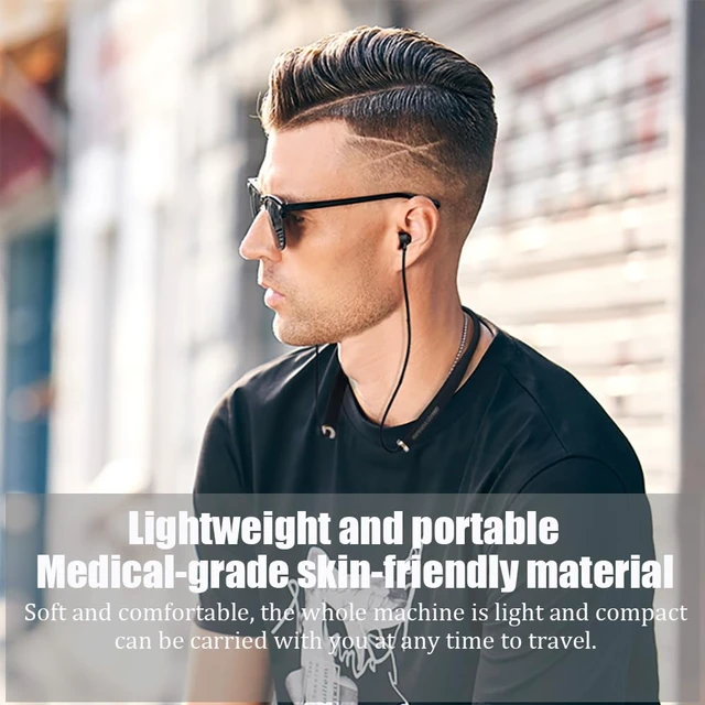Alt view image 3 of 6 - Neckband Headphones in-Ear Wireless Earbuds 18 H Playtime Stereo Deep Bass Wireless Magnetic Waterproof Around in Ear Headset Immersive Bass for Home, Traveling, Outdoor, Business Trips