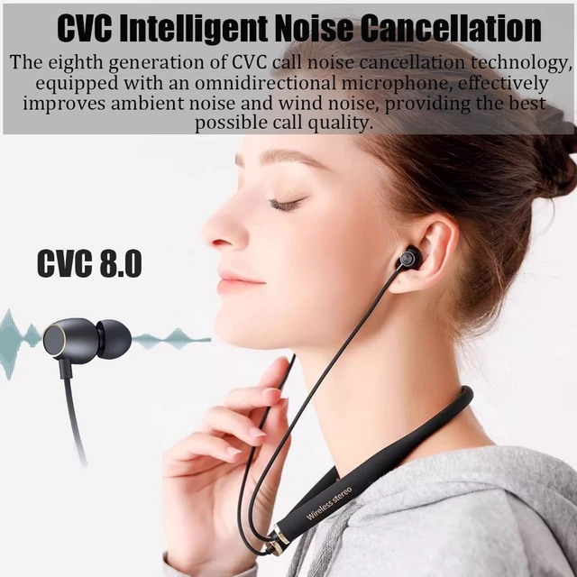 Alt view image 5 of 6 - Neckband Headphones in-Ear Wireless Earbuds 18 H Playtime Stereo Deep Bass Wireless Magnetic Waterproof Around in Ear Headset Immersive Bass for Home, Traveling, Outdoor, Business Trips