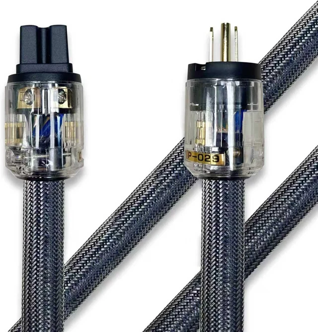 Alt view image 2 of 7 - HiFi Power Cable Hi-End Audio Power Cable HiFi Audio Universal AC Power Cord-3.3FT(1m)