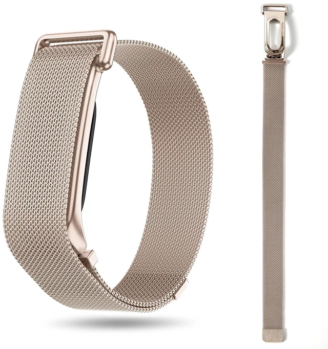 Main image of Milanese Stainless Steel Band Compatible with Fitbit air One, Peak, Life Lightweight Magnetic Breathable Metal Replacement Strap & Fully Adjustable Wristband