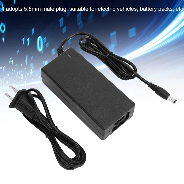 Alt view image 5 of 7 - 42V 2A Power Adapter for Scrooter and Batteries Pack, Wide Voltage AC 100-240V to DC 42V 2A Power Supply with 5.5 x 2.5mm Charging Port