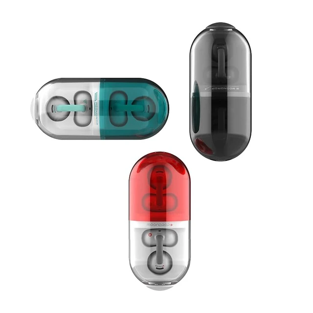 Alt view image 4 of 7 - Pill Open Ear Headphones OWS Hanging Earphones IPX4 Ear Clip Wireless Earbuds (Green)