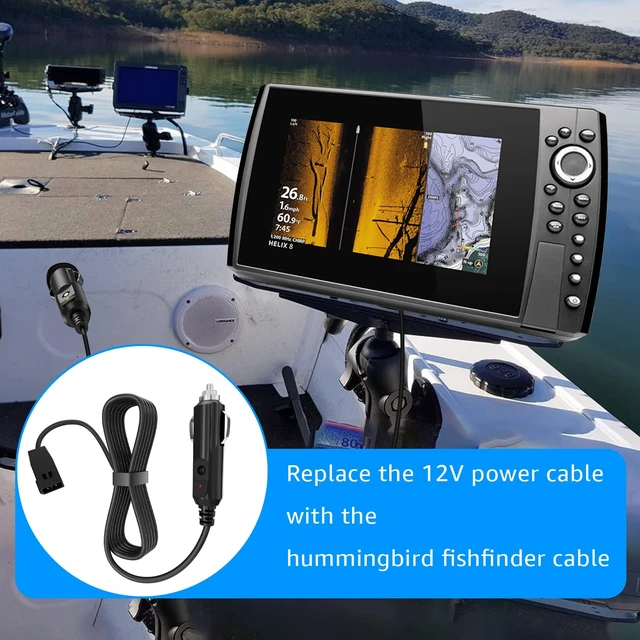Alt view image 2 of 7 - 12V DC Power Cord Replacement for Humminbird Helix 5 Fish Finders 9.8 FT Compatible with Humminbird PC Helix 5/7/8/9/10/12/15, ICE Helix, ICE Flasher Series