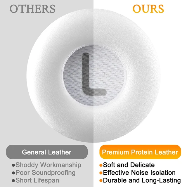 Alt view image 5 of 7 - Earpads for JBL Tune(600/660/670) - White for JBL Tune 600BTNC/660NC/670NC Headphones