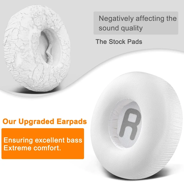 Alt view image 6 of 7 - Earpads for JBL Tune(600/660/670) - White for JBL Tune 600BTNC/660NC/670NC Headphones