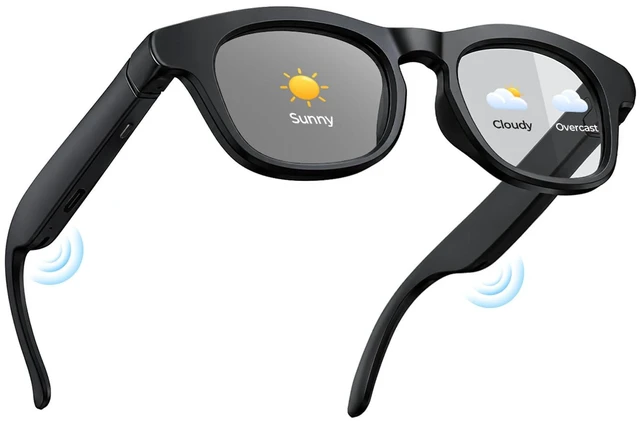 Main image of Photochromic Smart Glasses, Open-Ear Bluetooth 5.4 Audio Eyewear 35g Lightweight frame, Type-C charging, 4-5h battery, and easy 1-button control with remote shooting