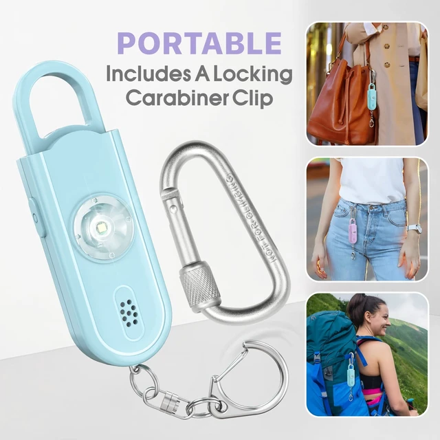 Alt view image 6 of 7 - Safe Sound Personal Alarm, 2 Pack 130 dB Loud Siren Song Emergency Security Alarm Keychain with Strobe LED Light, Personal Sound Safety Siren for Women, Men, Children, Elderly