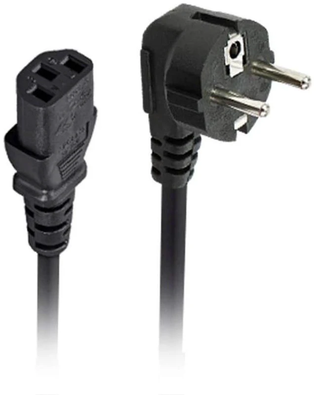 Main image of AC Power Cord - 10 Feet - Black, CEE 7/7 "SCHUKO (Europe) to IEC 60320 C13, 18AWG, 5A/1250W, 250V, 3-Prong, for PC Computers, PDU, UPS