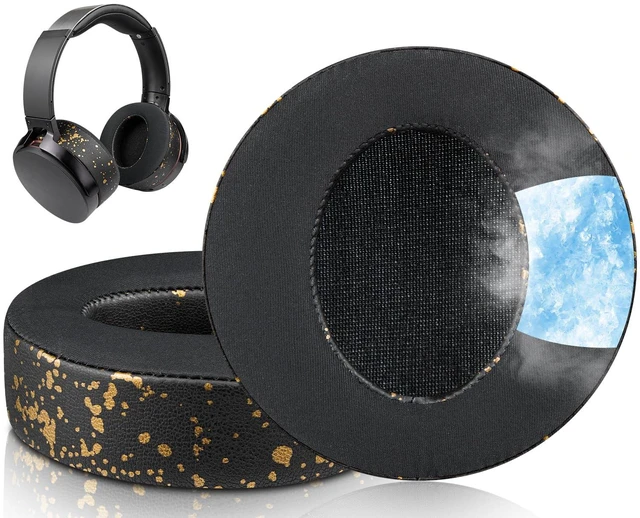 Main image of Cooling Gel Earpads Cushions Replacement for Sony MDR-XB950 XB950BT XB950B1 XB950N1 XB950AP Over-Ear Headphones, Ear Pads with Noise Isolation Memory Foam - Black Gold