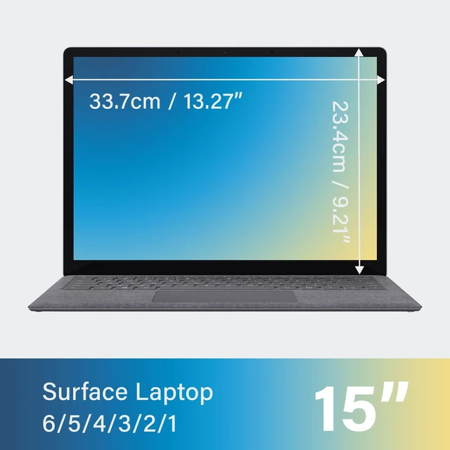 Alt view image 2 of 7 - Magnetic Privacy Screen Protector for Surface Laptop 15 inch (6/5/4/3/2/1), Removable Anti-Glare Blue Light Filter, Compatible with Surface Laptop 15"