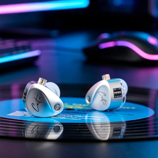 Alt view image 7 of 7 - KZ Castor in Ear Monitor, Harman Bass Edition IEM with Dual Dynamic Drivers, Tunable Sound Wired Headphones Gaming Earbuds with 4-Level Adjusting Switch, Noise-isolating (Standard Bass, with Mic)