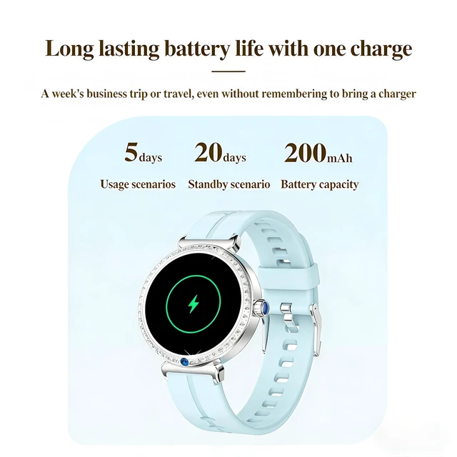 Alt view image 5 of 7 - Smart Watch for Women, Answer/Make Calls, 1.28" AMOLED Fitness Tracker with Heart Rate/SpO2/Sleep/Menstrual Tracking, 100+ Sports Modes, IP67 Waterproof, Smartwatch for Iphone & Android, 2 Bands