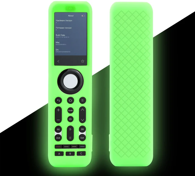 Main image of Case for SofaBaton X2 Universal Remote, Silicone Cover Glow in Dark - Lime Green