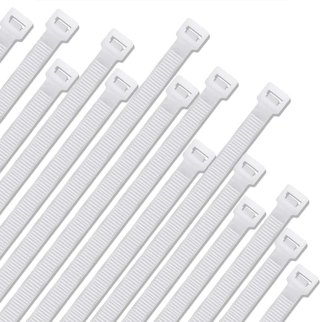 Main image of Plastic twist ties Cable Ties Heavy Duty Nylon Self-locking Long Wire Ties 50 Pack - White (24 Inch)