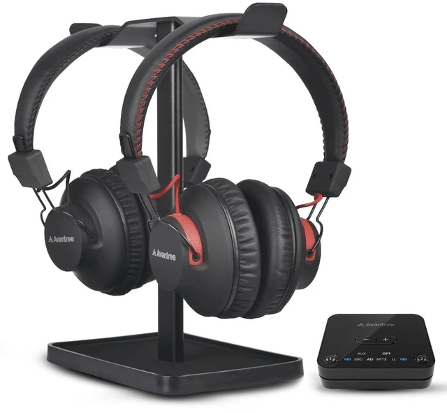 Main image of HT41899 Plus - Dual Qualcomm-Powered Bluetooth 5.3 Headphones & Transmitter for Wireless TV Watching with aptX Adaptive, Individual Volume Controls, Optical Support, 50hr