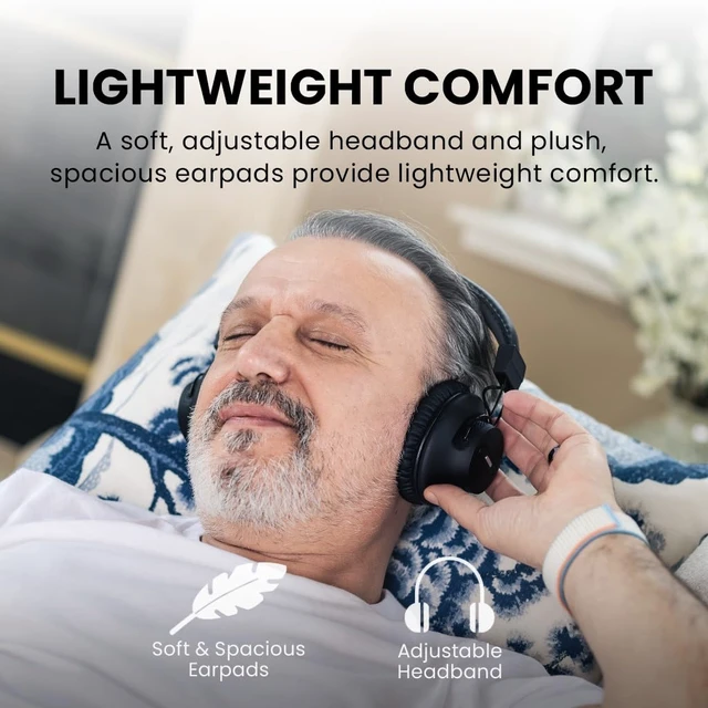Alt view image 6 of 7 - HT41899 Plus - Dual Qualcomm-Powered Bluetooth 5.3 Headphones & Transmitter for Wireless TV Watching with aptX Adaptive, Individual Volume Controls, Optical Support, 50hr