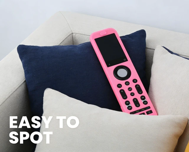 Alt view image 6 of 7 - Protector for SofaBaton X2 Universal Remote Control, Silicone Protective Case Glow in Dark - Pink