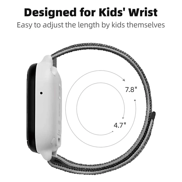 Alt view image 3 of 6 - Nylon Bands Compatible with Amigo Jr Watch 2 & 1 20mm Hook & Loop Design Easy for Kids to Put On and Off, Soft Breathable Strap for Gizmo/ Gabb Watch 3e 3 2 1