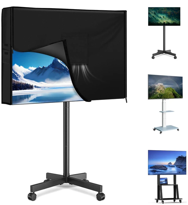 Main image of Mobile Outdoor TV Stand Cover for 45-57 Inch TV Screen,600D Oxford Waterproof Outdoor TV Cover, Television-Screen Storage for Mobile LED OLED LCD TV Cart-57L x 7W x 31H, 600D Oxford Fabric