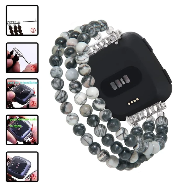 Alt view image 5 of 7 - Fashion Wristband Compatible with Fitbit Versa 2 Bands