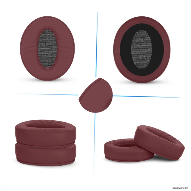 Alt view image 7 of 7 - Replacement Earpads for Sennheiser HD4.50BT HD4.50BTNC HD450BT HD4.50SE HD4.40BT HD4.30G HD4.20S HD458BT HD450 HD400S HD 350BT. Soft PU Leather + Memory Foam for Extra Comfort - (Dark Red)