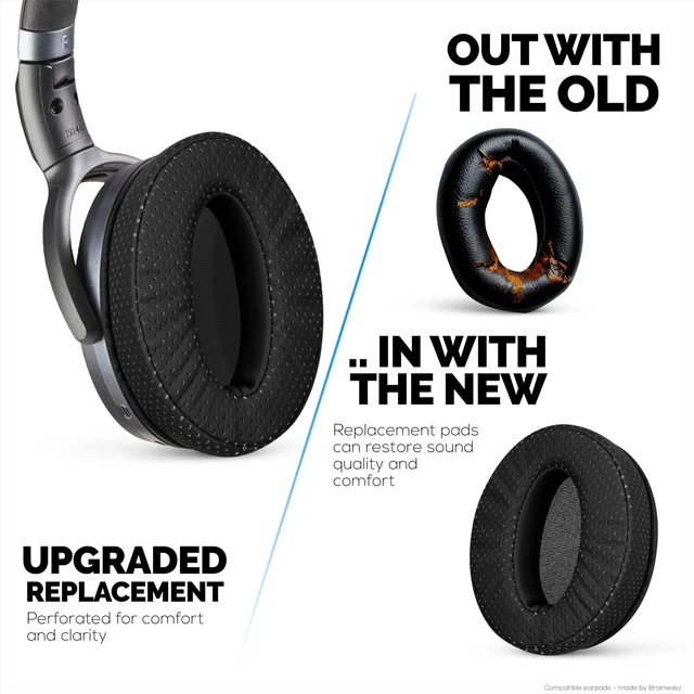 Alt view image 6 of 7 - Replacement Perforated Earpads for Sennheiser HD4.50BT HD4.50BTNC HD450BT HD4.50SE HD4.40BT HD4.30G HD4.20S HD458BT HD450 HD400S & HD 350BT - Memory Foam for Extra Comfort by (Black)