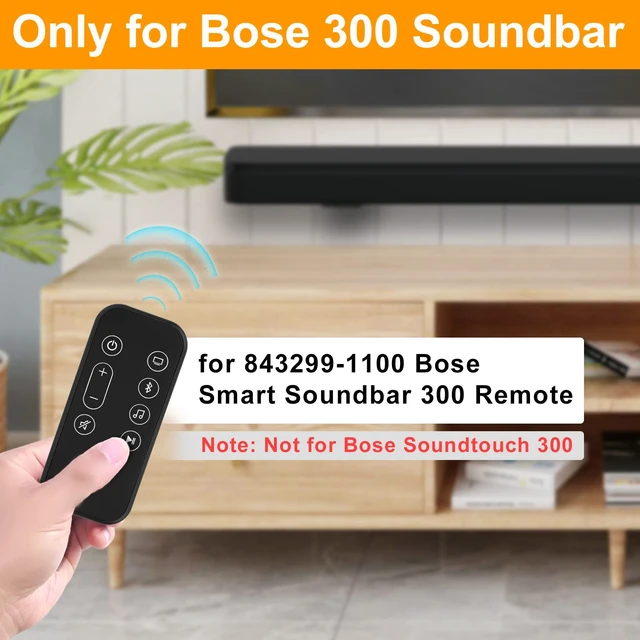 Alt view image 2 of 7 - Remote Control for Bose Smart Soundbar 300 Only, 843299-1100 Remote Control Replacement, Compatible with Bose 300 Soundbar Remote with Battery