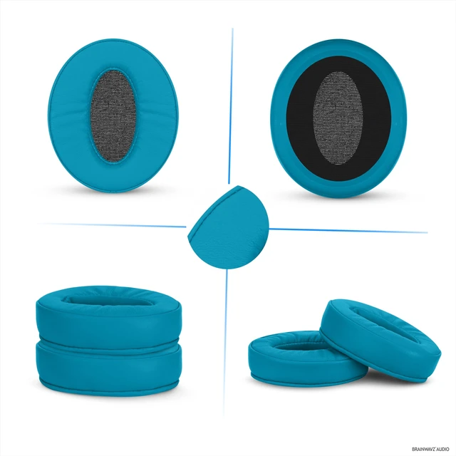Alt view image 7 of 7 - Replacement Earpads for Sennheiser HD4.50BT HD4.50BTNC HD450BT HD4.50SE HD4.40BT HD4.30G HD4.20S HD458BT HD450 HD400S HD 350BT. Soft PU Leather + Memory Foam for Extra Comfort - (Turquoise)