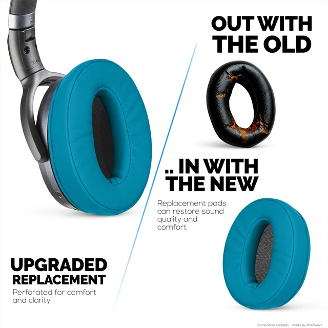 Alt view image 6 of 7 - Replacement Earpads for Sennheiser HD4.50BT HD4.50BTNC HD450BT HD4.50SE HD4.40BT HD4.30G HD4.20S HD458BT HD450 HD400S HD 350BT. Soft PU Leather + Memory Foam for Extra Comfort - (Turquoise)