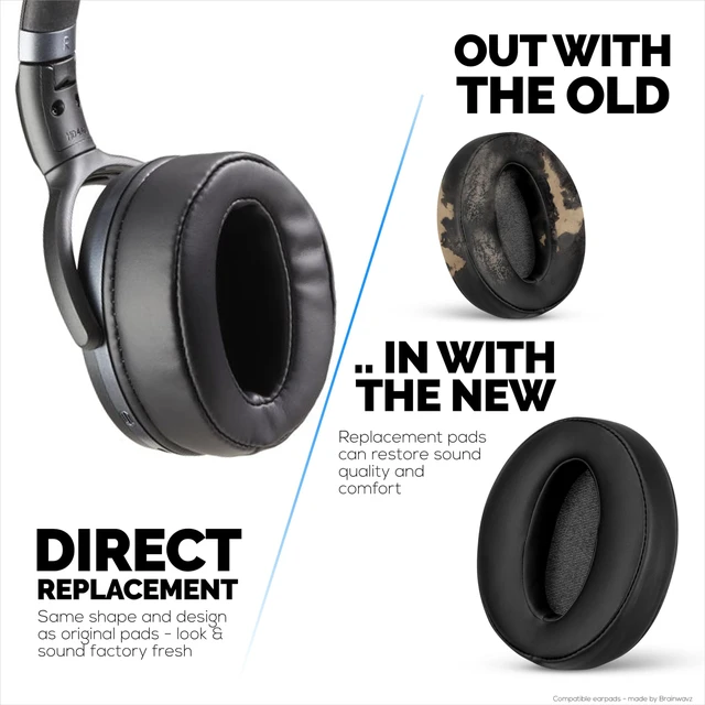 Alt view image 4 of 7 - Replacement Earpads for Sennheiser HD4.50BT HD4.50BTNC HD450BT HD4.50SE HD4.40BT HD4.30G HD4.20S HD458BT HD450 HD400S HD 350BT. Soft PU Leather + Memory Foam for Extra Comfort - (Black)