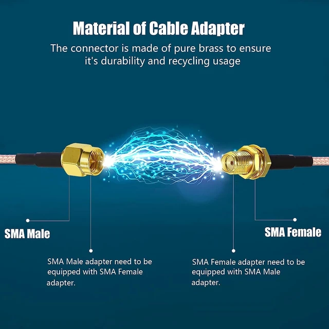 Alt view image 5 of 7 - 2PCS RG316 SMA to PL259 SO239 Coax Cable, SMA Female to UHF Female Coaxial Cable 6inch(15cm) CB Radio Pigtail Jumper Extension Cable for GPS, Antenna (Pack of 2)