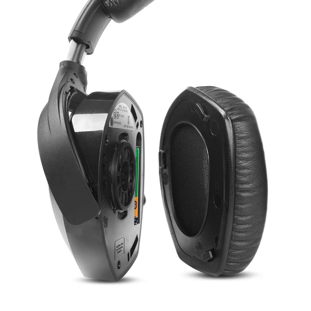Alt view image 5 of 6 - RS165 RS175 Replacement Ear Pads for Sennheiser HDR165 HDR175 Headset Headband with Upgrade Protein Leather Earpads Ear Cushion Accessories-Black