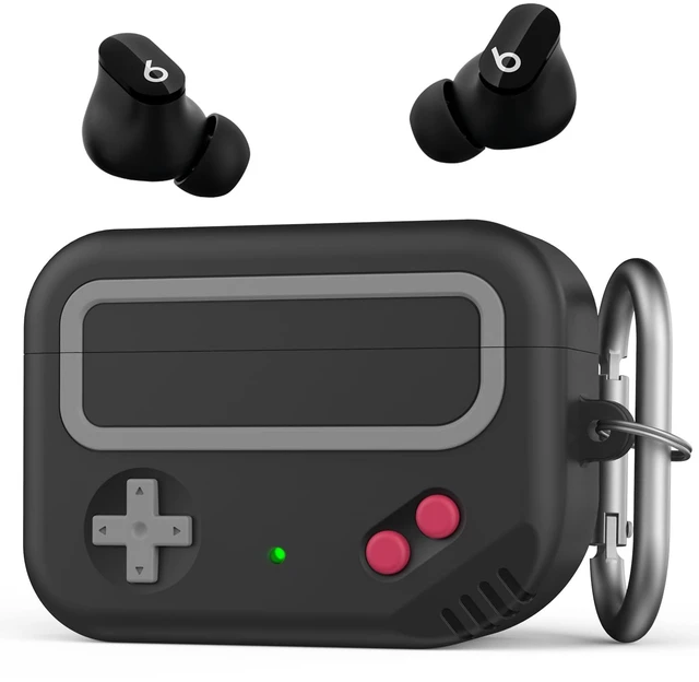 Main image of for Beats Studio Buds (+Plus) Case Silicone Game Design Retro gaming style, wireless charging, full protection, carabiner included, Black