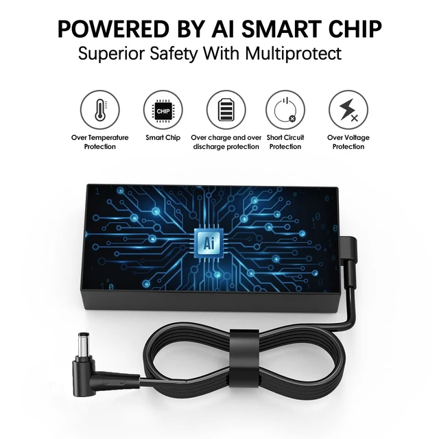 Alt view image 4 of 4 - 120W Charger Compatible with Asus Zenbook Flip 15 OLED Q528 Q528EH Q528E Q537 Q537F Q537FD Q538 Q538E Q538EI Q546FDX Q546FD Q546F Q546 Q547FD Q547F Q547 Laptop Power