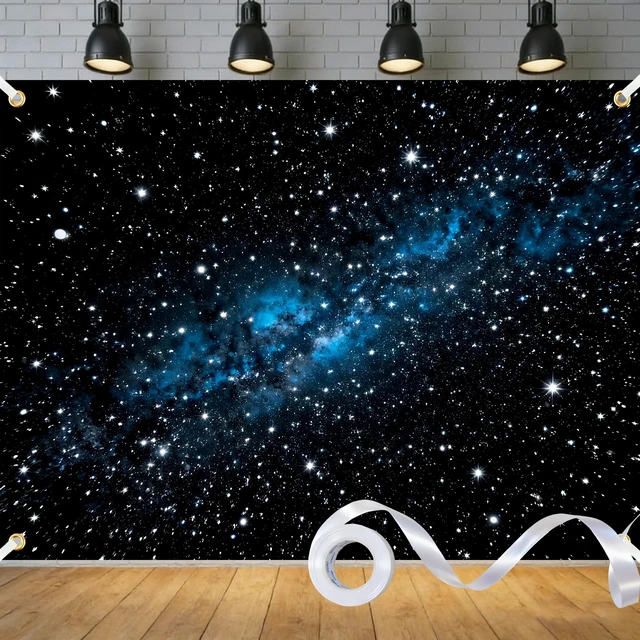 Main image of Space Backdrop Theme Photo Background Birthday Party (Space, 8x6 Ft)