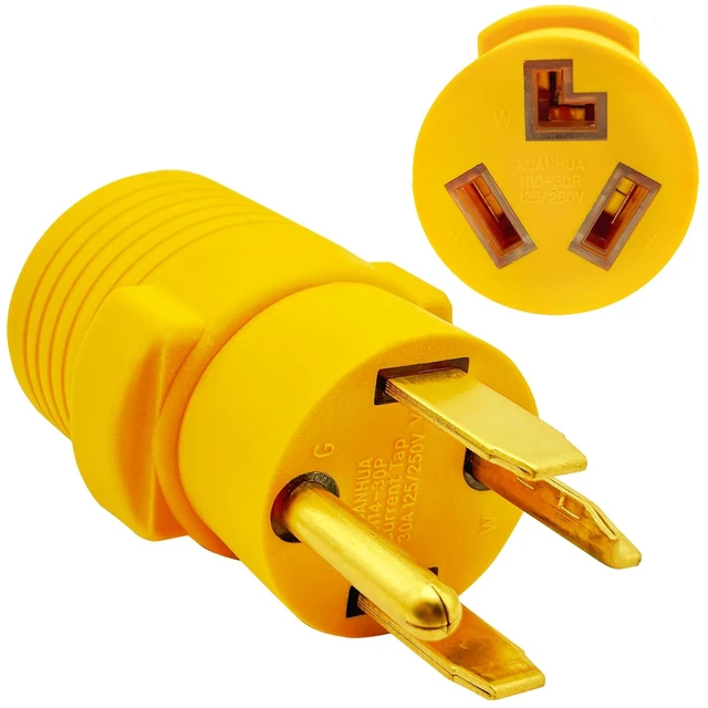 Main image of ETL Listed NEMA 14-50P to 10-30R Adapter,50A to 30A Dryer Plug Adapter Heavy Duty 30A 250V 4 Prong to 3 Prong Adapter for Dryer, Welder, Generator