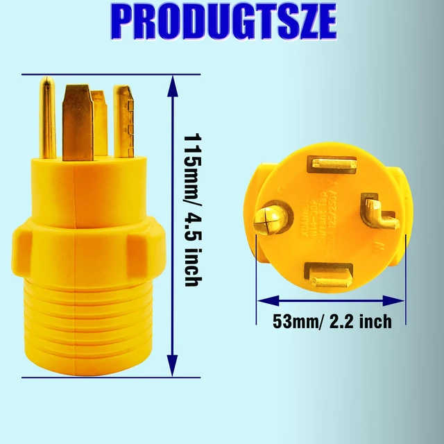 Alt view image 4 of 6 - ETL Listed NEMA 14-50P to 10-30R Adapter,50A to 30A Dryer Plug Adapter Heavy Duty 30A 250V 4 Prong to 3 Prong Adapter for Dryer, Welder, Generator