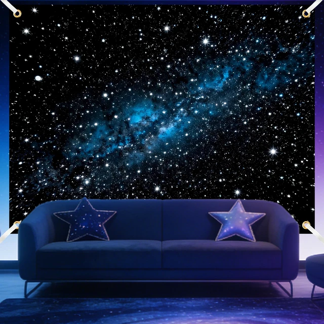 Alt view image 6 of 6 - Space Backdrop Theme Photo Background Birthday Party (Space, 8x6 Ft)