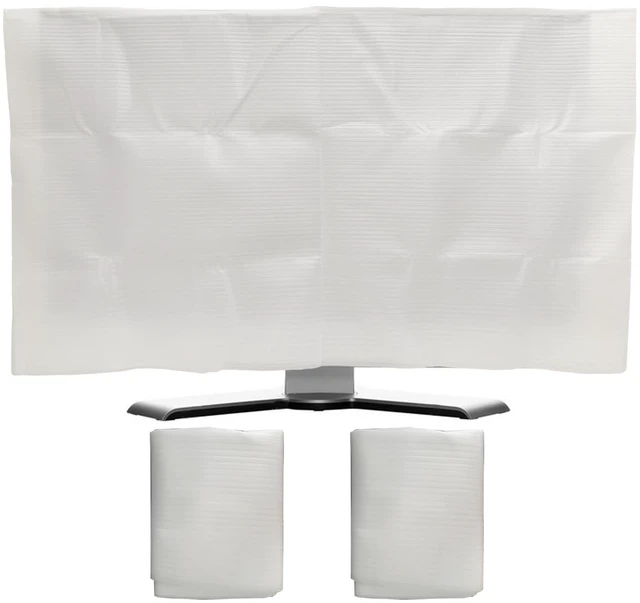 Main image of 2 Pack Foam Flat Screen TV Cover, Fits Up to 80"L x 48"W, Waterproof, Poly Foam, White