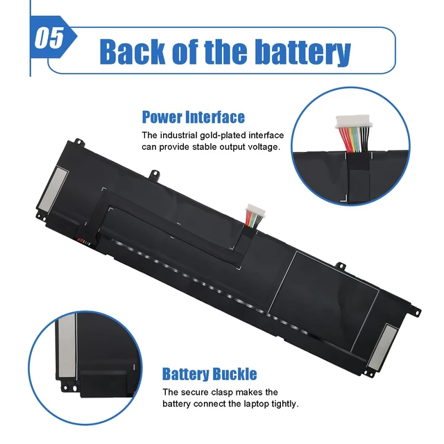 Alt view image 6 of 6 - 83Wh WK06XL Laptop Battery Replacement for HP Omen 16-b0xxx 16-b0000TX 16-B0047TX 16-C0xxx 16-C0167AX Omen 7 Plus 17-ck0xxx 17-CK0007NV 17T-CK100 Series M41711-005 M41640-AC1 M41640-CD1 11.58V