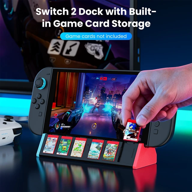 Alt view image 2 of 7 - Portable TV Dock for Switch 2 4K@144Hz HDMI, 2 USB Ports, 100W Type-C PD, Travel Replacement Dock, Switch 2 Only