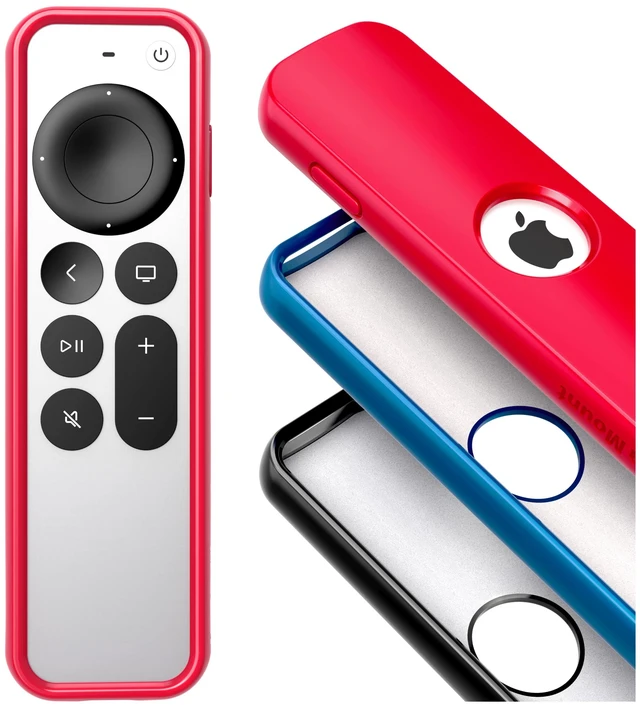 Main image of Case for Apple TV Remotes Red with Soft Microfiber Lining Designed in USA Premium Drop Protection and Comfortable to Hold