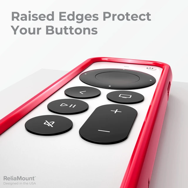 Alt view image 3 of 7 - Case for Apple TV Remotes Red with Soft Microfiber Lining Designed in USA Premium Drop Protection and Comfortable to Hold