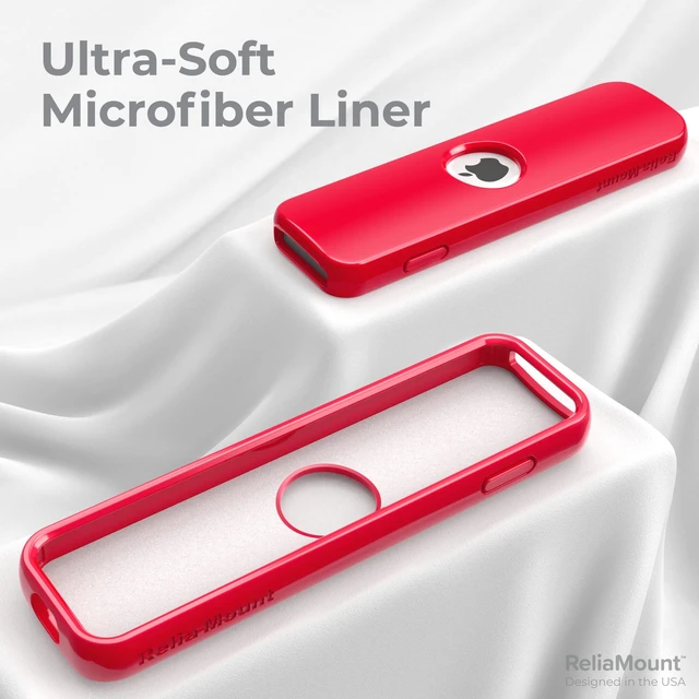 Alt view image 6 of 7 - Case for Apple TV Remotes Red with Soft Microfiber Lining Designed in USA Premium Drop Protection and Comfortable to Hold