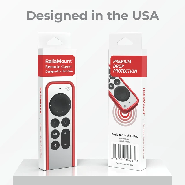 Alt view image 7 of 7 - Case for Apple TV Remotes Red with Soft Microfiber Lining Designed in USA Premium Drop Protection and Comfortable to Hold