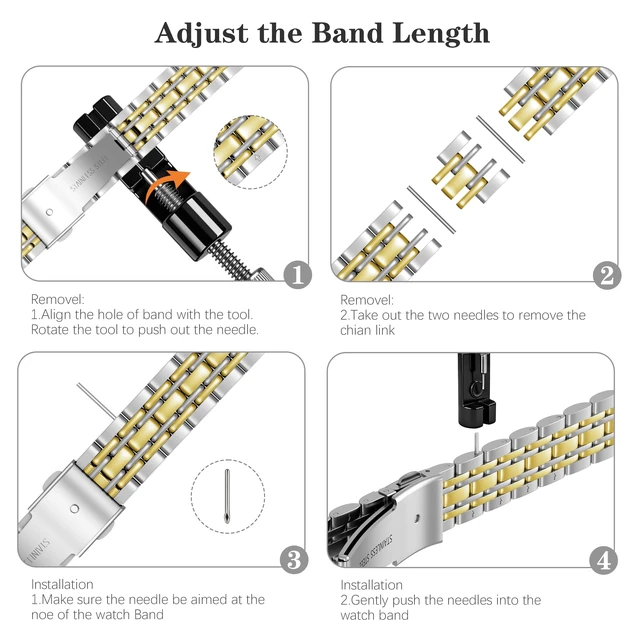 Alt view image 3 of 7 - 18mm Slim Metal Band Compatible with Garmin Venu 3S 41mm/Venu 4 41mm/Venu 2S/Vivoactive 4S/Vivomove 3S/Forerunner 255S/Forerunner 265S,Stainless Steel Elegant Thin Strap Chain for Women Men