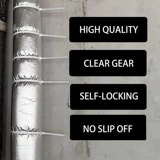 Alt view image 2 of 7 - Extra Long Zip Ties Heavy Duty Outdoor, White Large Zip Ties 48 inch, 12PCS Premium 48 inch Cable Ties, 175 Pounds Tensile Strength, White