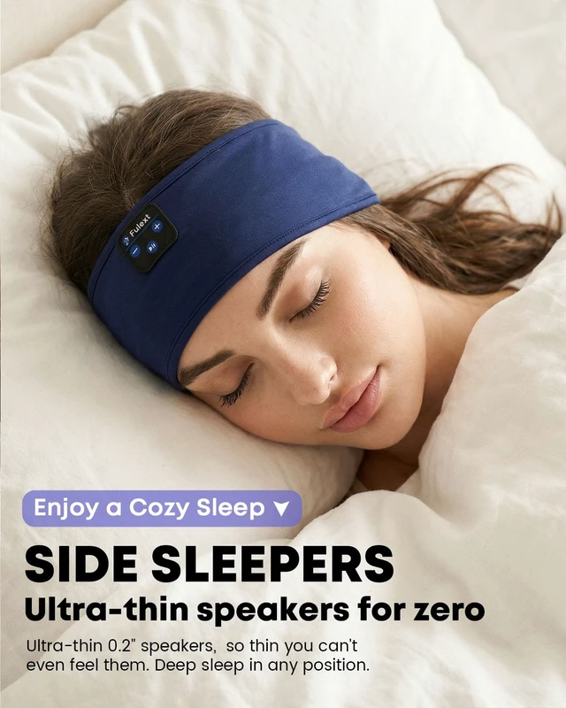Alt view image 2 of 7 - Sleeping Headphones, Sleep Headphones Headband, Women Men Sport Headband, Long Time Play Headphone Band with Built in Speakers, Perfect for Workout, Running, Yoga, Travel, Meditation
