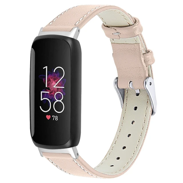 Alt view image 6 of 7 - 2PACK Leather Bands Compatible for Fitbit Inspire 3 Classic Wristbands Accessories Strap Replacement Band for Fitbit Inspire 3 Fitness Tracker Women Men